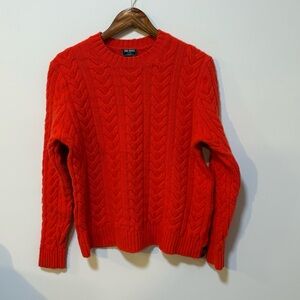 Todd Snyder Red Merino Wool Cable Knit Sweater Unisex Men’s Large Women’s M/L
